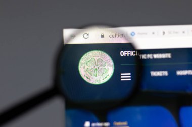 New York, ABD - 15 Şubat 2021: Celtic FC web sitesi şirket logosu, Illustrative Editorial