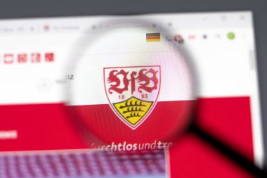 New York, ABD - 15 Şubat 2021: VfB Stuttgart web sitesi şirket logosu, Illustrative Editorial