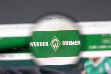 New York, ABD - 15 Şubat 2021: Werder Bremen web sitesi şirket logosu, Illustrative Editorial