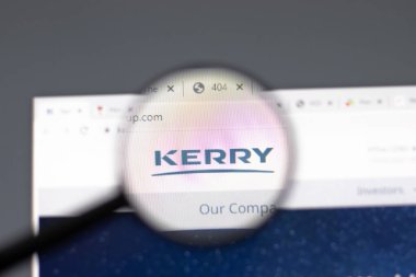 New York, ABD - 15 Şubat 2021: Kerry Group web sitesi şirket logosu, Illustrative Editorial