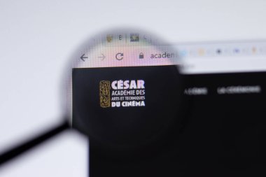 New York, USA - 17 February 2021: Cesar Awards logo close up on website page, Illustrative Editorial