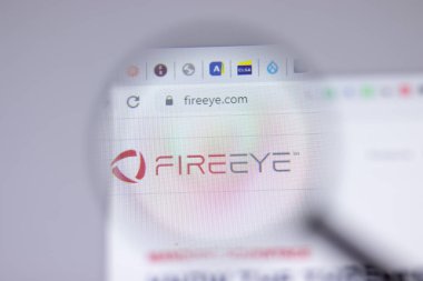 New York, ABD - 18 Mart 2021: FireEye şirket logosu web sitesinde, Illustrative Editorial
