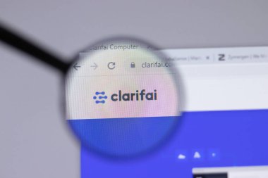 New York, ABD - 18 Mart 2021: clarifai şirket logosu web sitesi, Illustrative Editorial