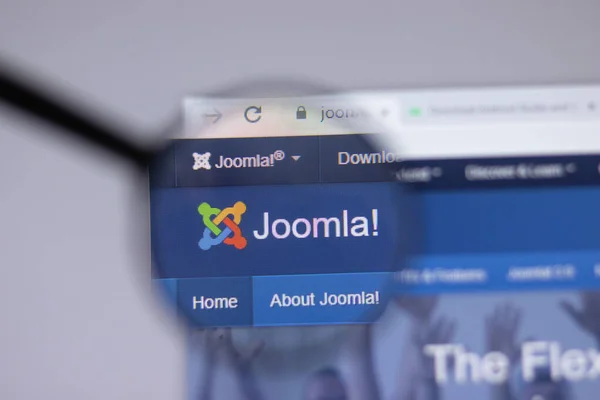 New York, ABD - 18 Mart 2021: Joomla şirket logosu web sitesinde, Illustrative Editorial