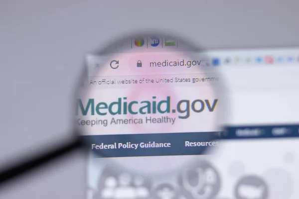 New York, ABD - 18 Mart 2021: Medicaid.gov şirket logosu web sitesi, Illustrative Editorial