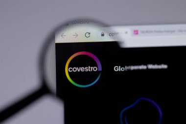 New York, ABD - 18 Mart 2021: Covestro şirket logosu web sitesinde, Illustrative Editorial