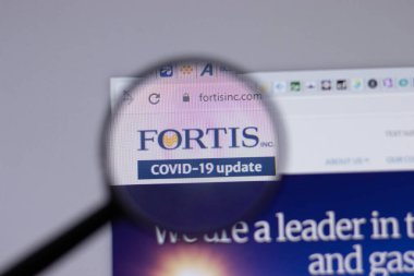 New York, ABD - 18 Mart 2021: Fortis şirket logosu web sitesi, Illustrative Editorial