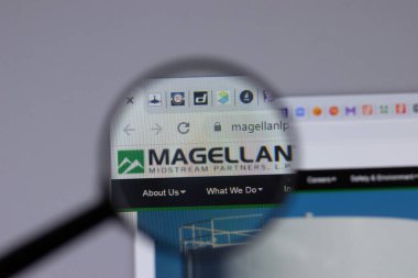 New York, ABD - 18 Mart 2021: Macellan Midstream Partners şirket logosu web sitesi, Illustrative Editorial