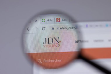 New York, ABD - 18 Mart 2021: JDN Viadeo şirket logosu web sitesi, Illustrative Editorial