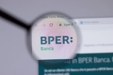 New York, ABD - 18 Mart 2021: BPER Banca şirket logosu web sitesi, Illustrative Editorial