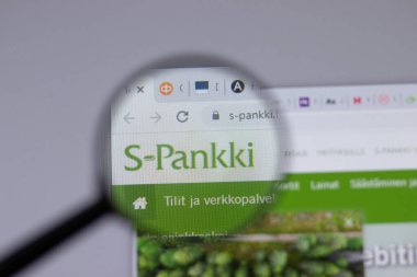 New York, ABD - 18 Mart 2021: S-Pankki şirket logosu web sitesi, Illustrative Editorial