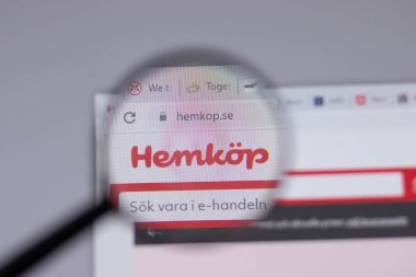 New York, ABD - 18 Mart 2021: Hemkop şirketinin logo simgesi web sitesinde, Illustrative Editorial