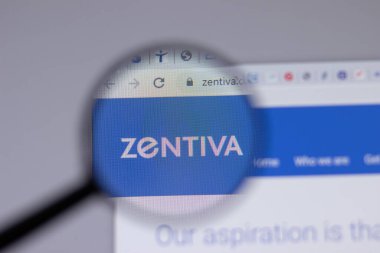 New York, ABD - 18 Mart 2021: Zentiva şirket logosu web sitesi, Illustrative Editorial