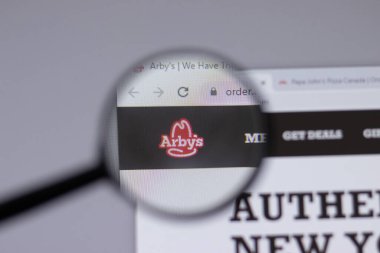 New York, ABD - 18 Mart 2021: Arby Şirketi logo simgesi web sitesi, Illustrative Editorial