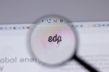 New York, ABD - 18 Mart 2021: EDP Group şirket logosu web sitesinde, Illustrative Editorial