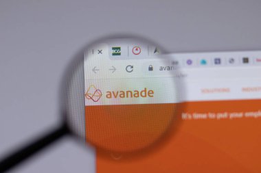 New York, ABD - 18 Mart 2021: Avanade şirketi logosu web sitesinde, Illustrative Editorial