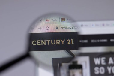 New York, ABD - 18 Mart 2021: Century 21 şirket logosu web sitesi, Illustrative Editorial