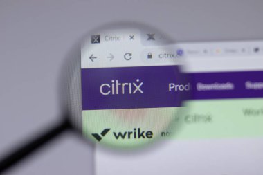 New York, ABD - 18 Mart 2021: Sitedeki Citrix şirket logosu, Illustrative Editorial