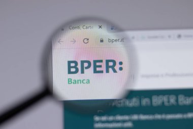 New York, ABD - 18 Mart 2021: BPER Banca şirket logosu web sitesi, Illustrative Editorial
