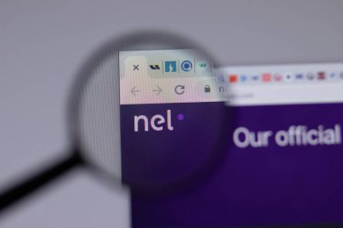 New York, ABD - 18 Mart 2021: Nel şirketi logo simgesi web sitesi, Illustrative Editorial