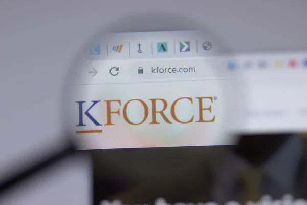 Nueva York Marzo 2021 Icono Del Logotipo Empresa Kforce Sitio —  Fotos de Stock