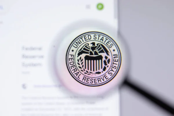 New York Usa April 2021 United States Federal Reserve System — 스톡 사진