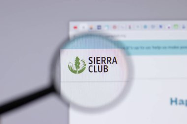 New York, USA - 26 April 2021: Sierra Club logo close-up on website page, Illustrative Editorial clipart
