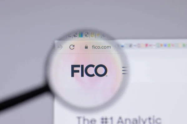 New York Usa April 2021 Fico Logo Close Webpagina Illustratieve — Stockfoto