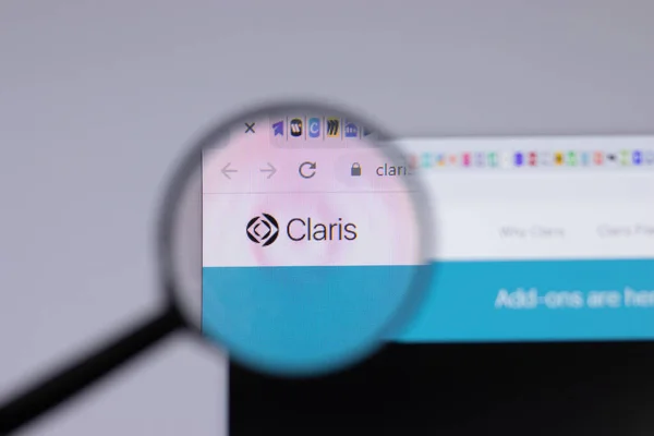Nueva York Estados Unidos Abril 2021 Claris Logo Close Website — Foto de Stock