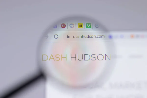New York Usa Квітня 2021 Dash Hudson Логотип Закрито Веб — стокове фото