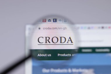 New York, ABD - 26 Nisan 2021: Croda logosu web sitesinin kapak sayfası, İllüstrasyon Editörü