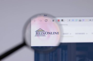 New York, ABD - 26 Nisan 2021: HeinOnline logosu web sitesi sayfasında yakın plan, Illustrative Editorial