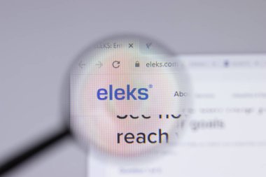 New York, ABD - 26 Nisan 2021: Eleks logosu web sitesi sayfasında yakın plan, İllüstrasyon Editörü