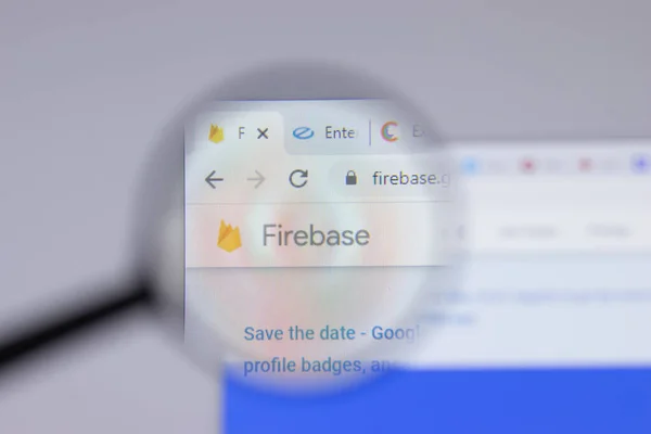 New York Usa April 2021 Firebase Logo Närbild Webbsida Illustrative — Stockfoto