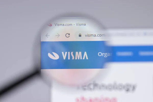 Nueva York Abril 2021 Primer Plano Del Logotipo Visma Página —  Fotos de Stock