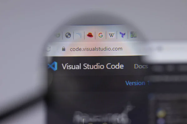 New York Usa April 2021 Visual Studio Code Logo Close — Stock Photo, Image