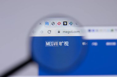New York, ABD - 26 Nisan 2021: Megvii logosu web sitesi sayfasında yakın plan, Illustrative Editorial