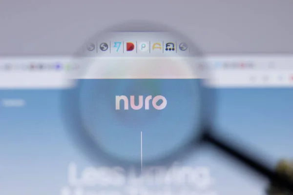 New York Usa April 2021 Nuros Logotyp Närbild Webbsidan Illustrativ — Stockfoto