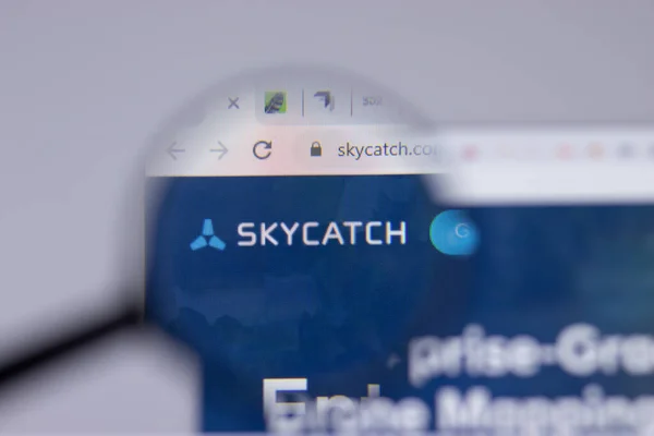 New York Usa April 2021 Skycatch Logo Närbild Webbsida Illustrative — Stockfoto