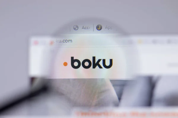 New York Usa April 2021 Boku Logo Close Website Page — 스톡 사진