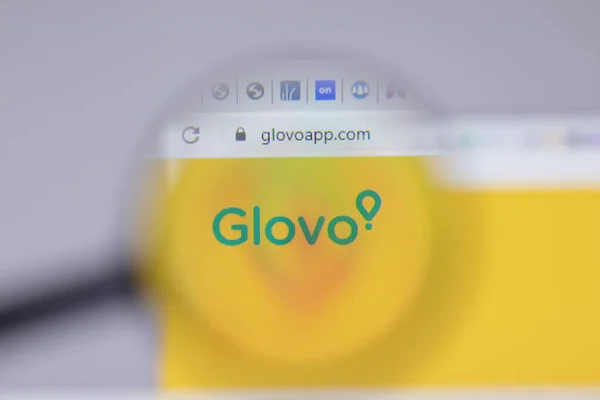 Nueva York Abril 2021 Glovo Logo Primer Plano Página Web — Foto de Stock