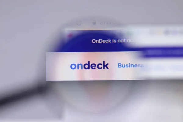 New York April 2021 Ondeck Capital Logo Close Webpagina Illustratieve — Stockfoto