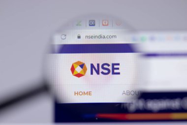 New York, ABD - 26 Nisan 2021: NSE logosu web sitesi sayfasında yakın plan, Illustrative Editorial