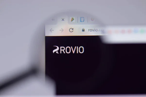 Nueva York Abril 2021 Primer Plano Del Logotipo Rovio Página —  Fotos de Stock