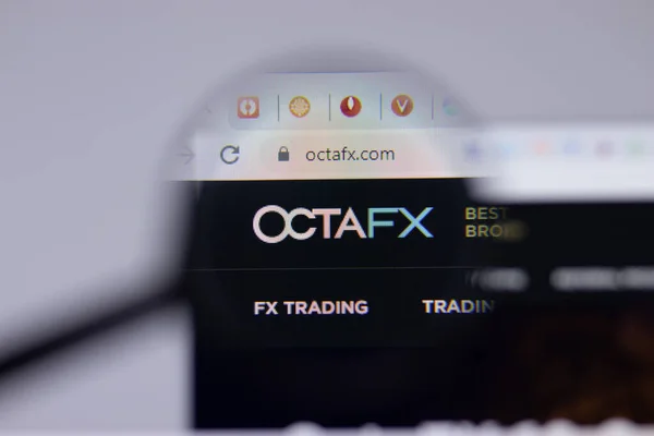 Nueva York Abril 2021 Octafx Logo Close Website Page Illustrative — Foto de Stock
