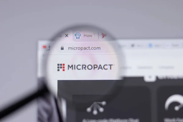 Nueva York Abril 2021 Primer Plano Del Logo Micropact Página — Foto de Stock