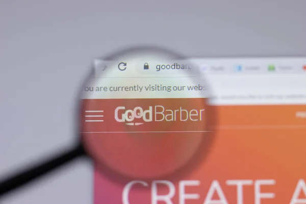 Нью Йорк Сша Апреля 2021 Года Крупный План Логотипа Goodbarber — стоковое фото