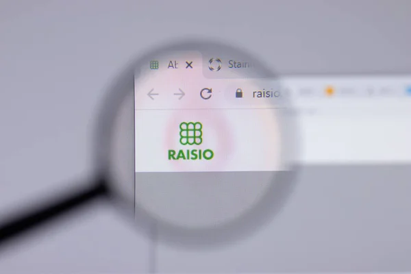 New York Usa Квітня 2021 Логотип Raisio Group Веб Сторінці — стокове фото