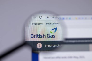 New York, ABD - 26 Nisan 2021: British Gas şirketinin logosu web sitesi sayfasında, Illustrative Editorial