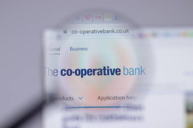 New York, ABD - 26 Nisan 2021: Kooperatif Banka logosu web sitesi sayfasında, Illustrative Editorial